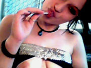 smoking cam girl